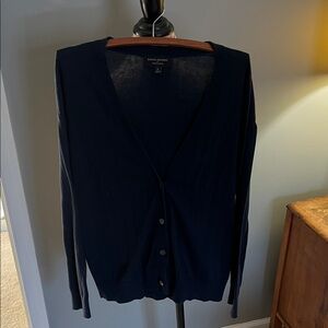Navy Blue Banana Republic Boyfriend Cardigan Sweater
